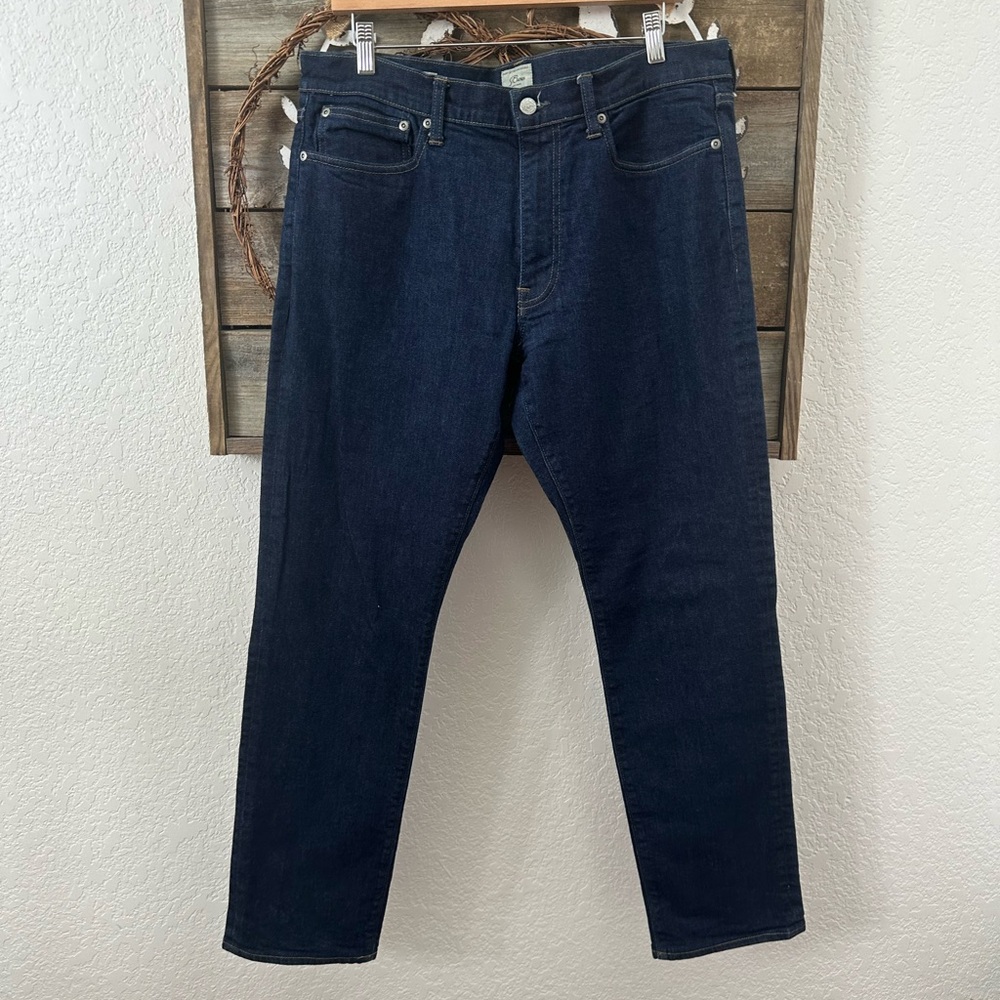 J. Crew 1040 dark wash stretch cotton denim jeans size 35 x 30 Style BB410